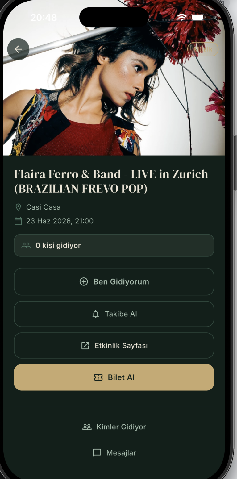 SEFA event detail screen with I'm going button